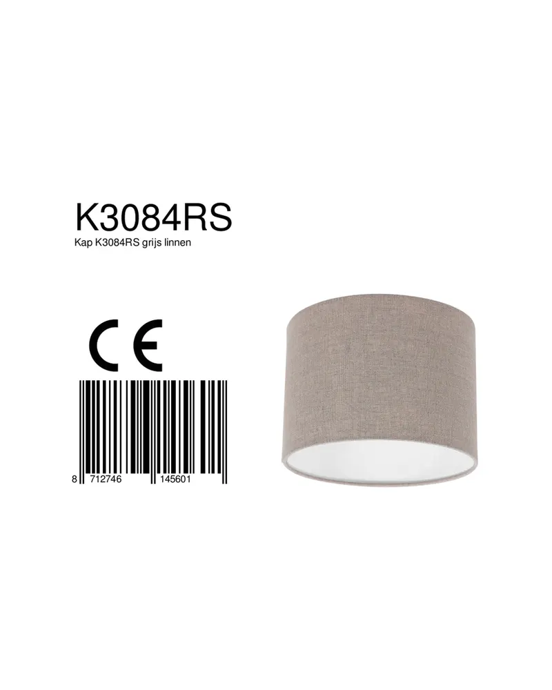 Steinhauer Lampenschirm K3084RS, graues Textil, Ø 20 cm in Grau, Ansicht 7