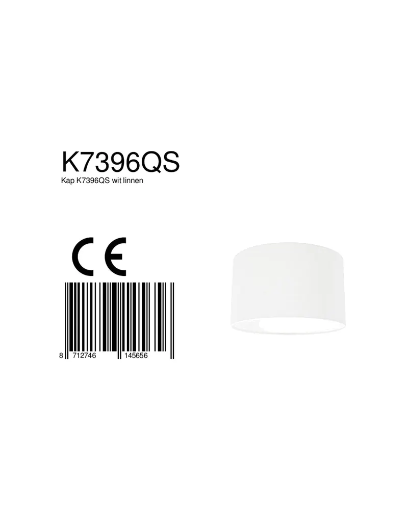 Steinhauer Lampenschirm K7396QS aus Textil, weiß in Weiß, Ansicht 7
