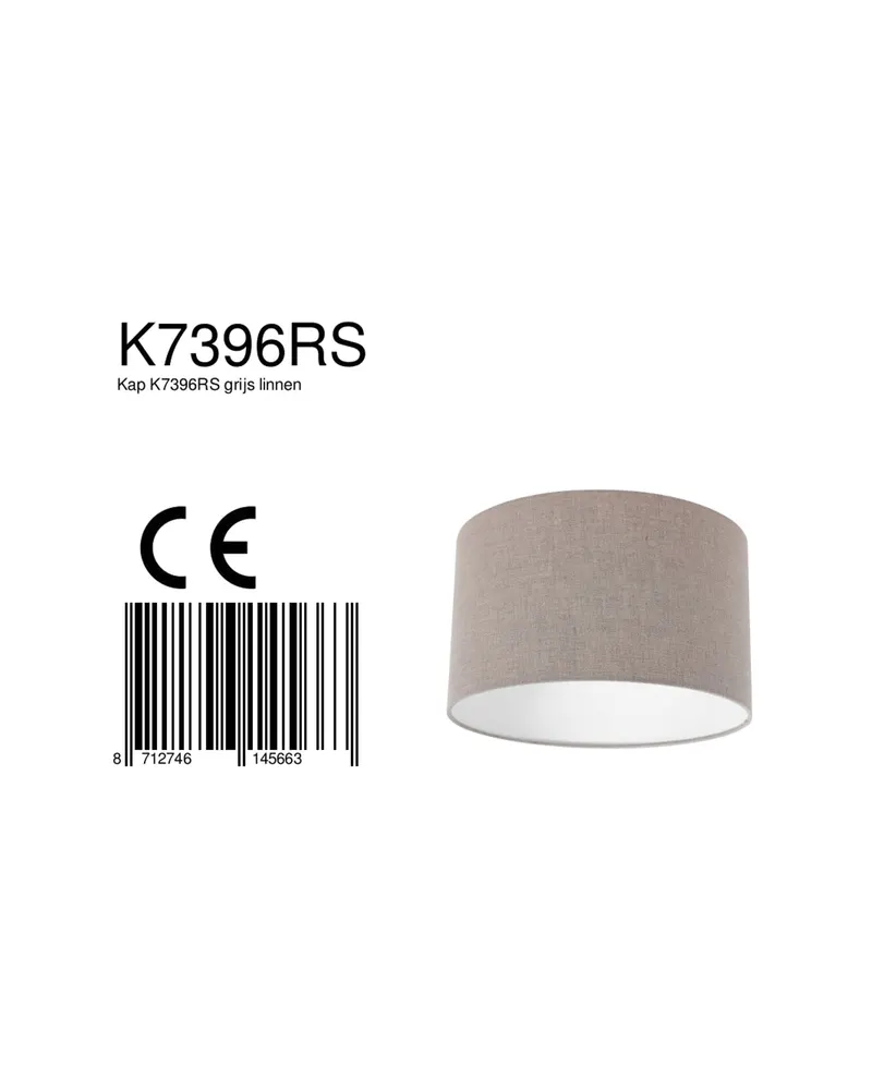Steinhauer Lampenschirm K7396RS aus Textil, grau in Grau, Ansicht 7