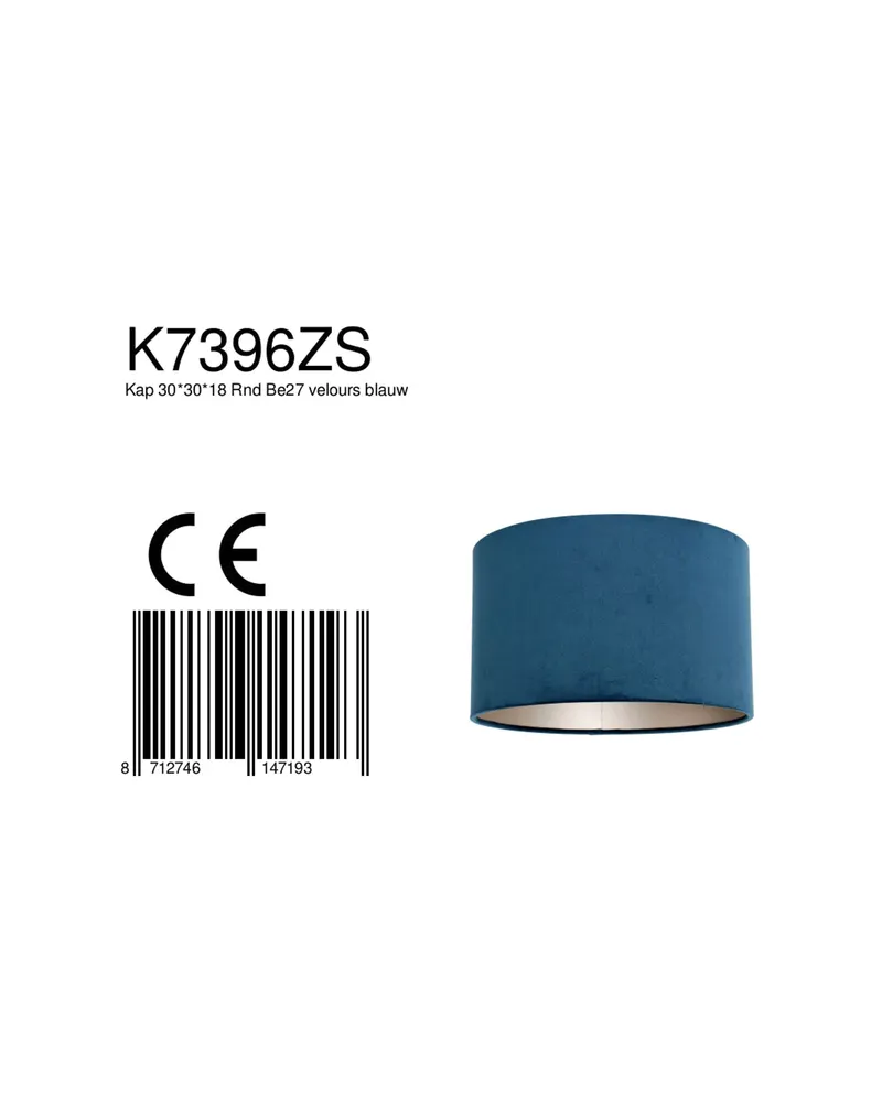 Steinhauer Lampenschirm K7396ZS aus Textil, blau in Blau, Ansicht 7