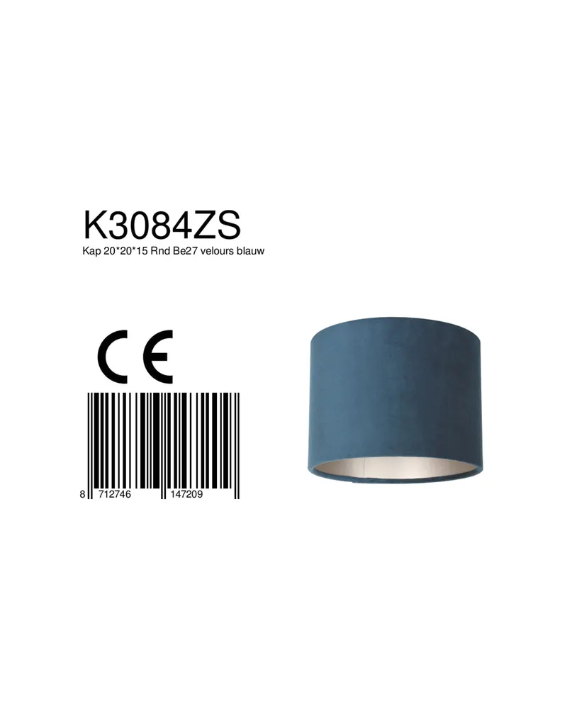 Blauer Textil-Lampenschirm von Steinhauer in Blau, Ansicht 7