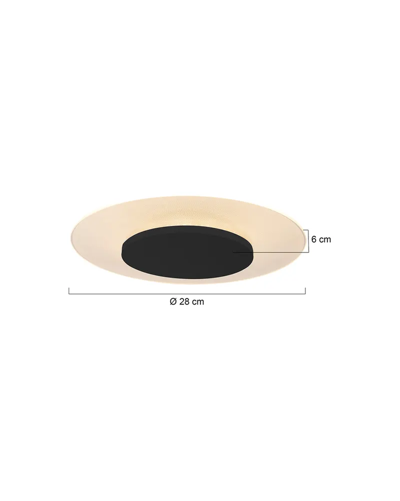 Steinhauer Lido LED-Deckenleuchte in Schwarz, Ansicht 5