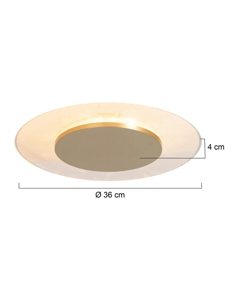 Steinhauer Lido Deckenleuchte mit austauschbarem LED-Modul, Gold, Ø 36 cm in Gold, Ansicht 2