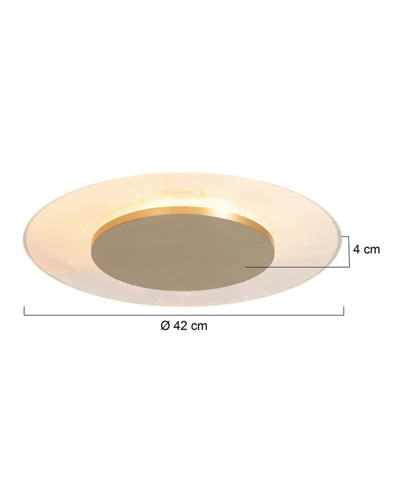 Steinhauer Lido Deckenleuchte mit austauschbarem LED-Modul, Gold, Ø 42 cm in Gold, Ansicht 3
