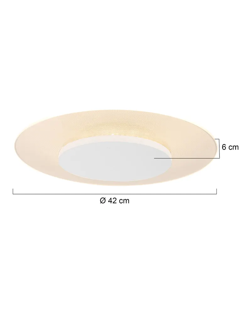 Steinhauer Lido Deckenleuchte mit austauschbarem LED-Modul, Ø 42 cm in Weiß, Ansicht 3