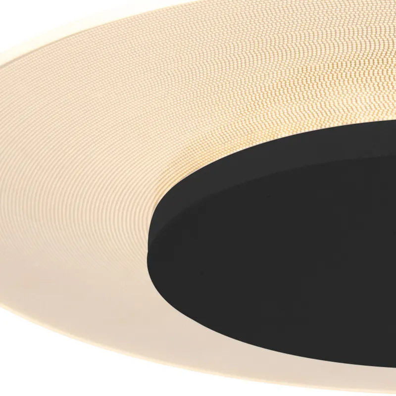 Steinhauer Lido Deckenleuchte mit austauschbarem LED-Modul, Ø 42 cm in Schwarz, Ansicht 6