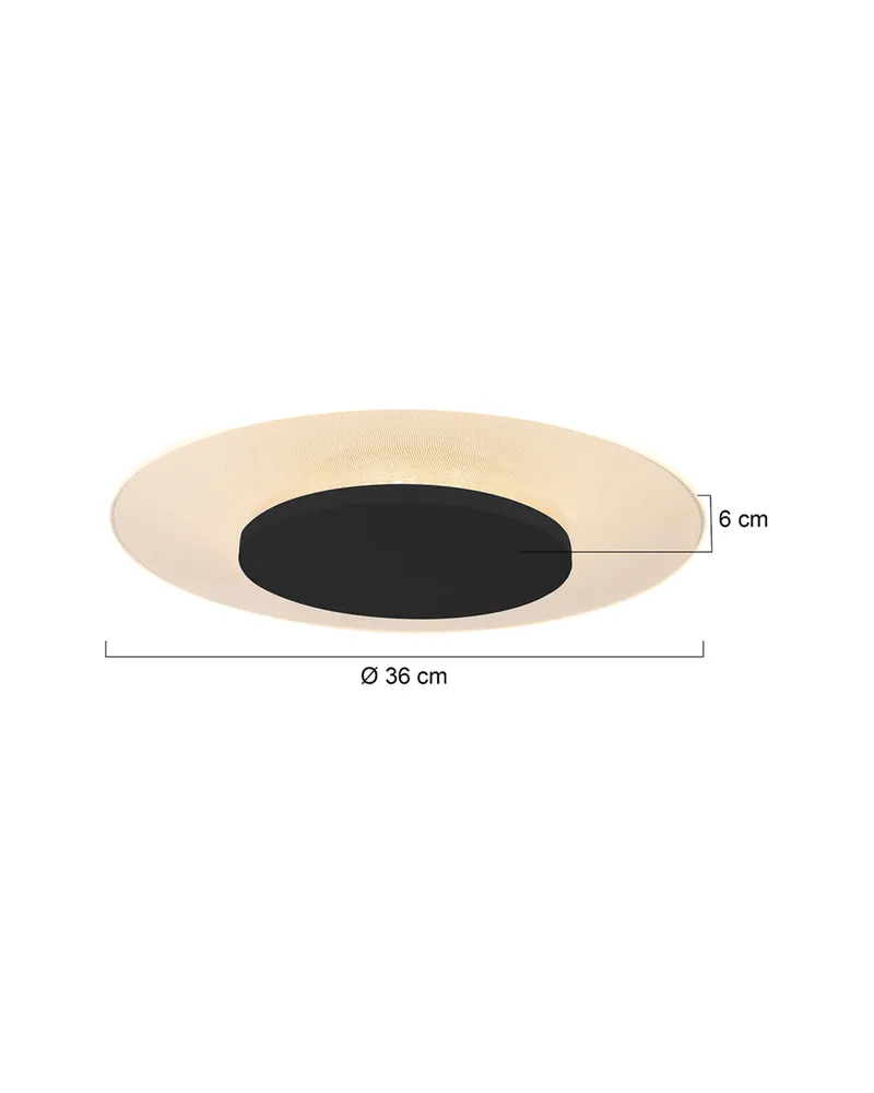 Steinhauer Lido LED-Deckenleuchte in Schwarz, Ansicht 5
