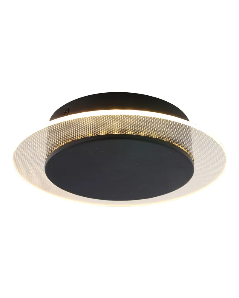 Steinhauer Lido Wandleuchte mit drehbarem, austauschbarem LED-Modul in Mattglas, Schwarz, Ansicht 11