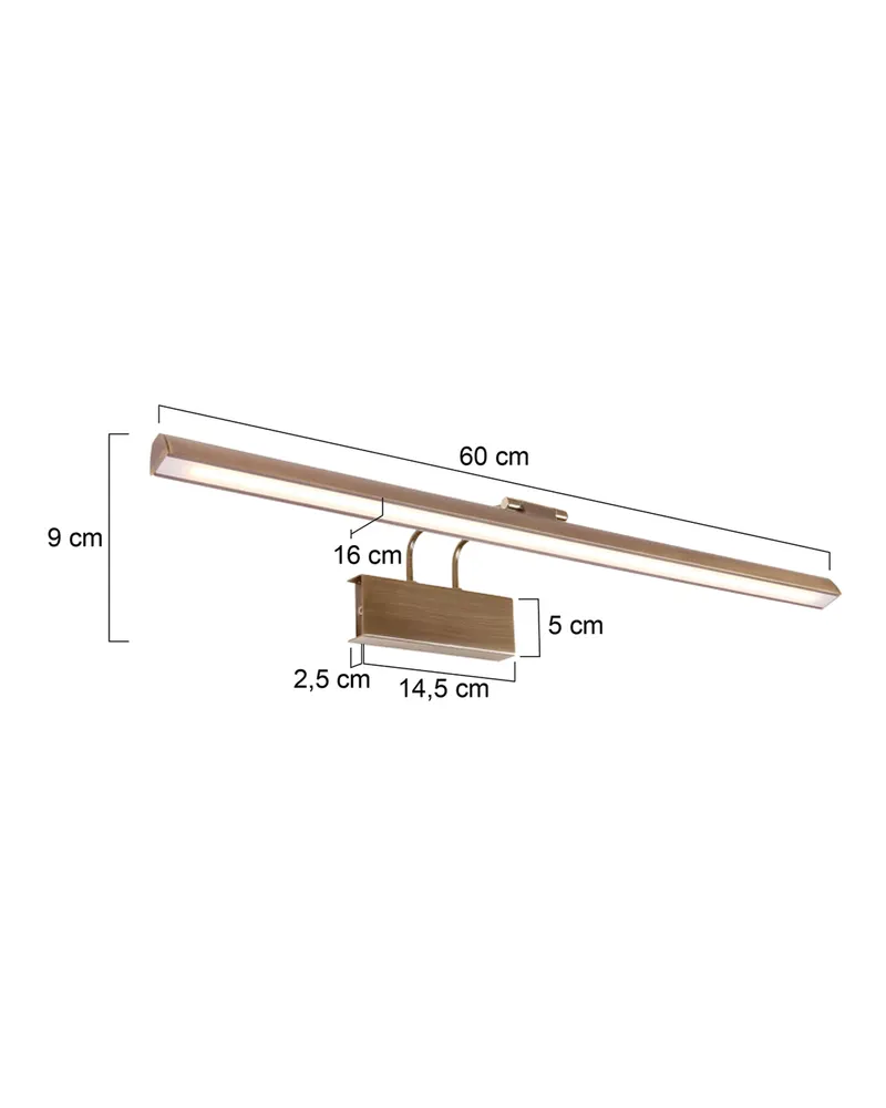 Steinhauer Litho LED Wandleuchte mit dimmbarem LED-Modul in Bronze, Ansicht 13
