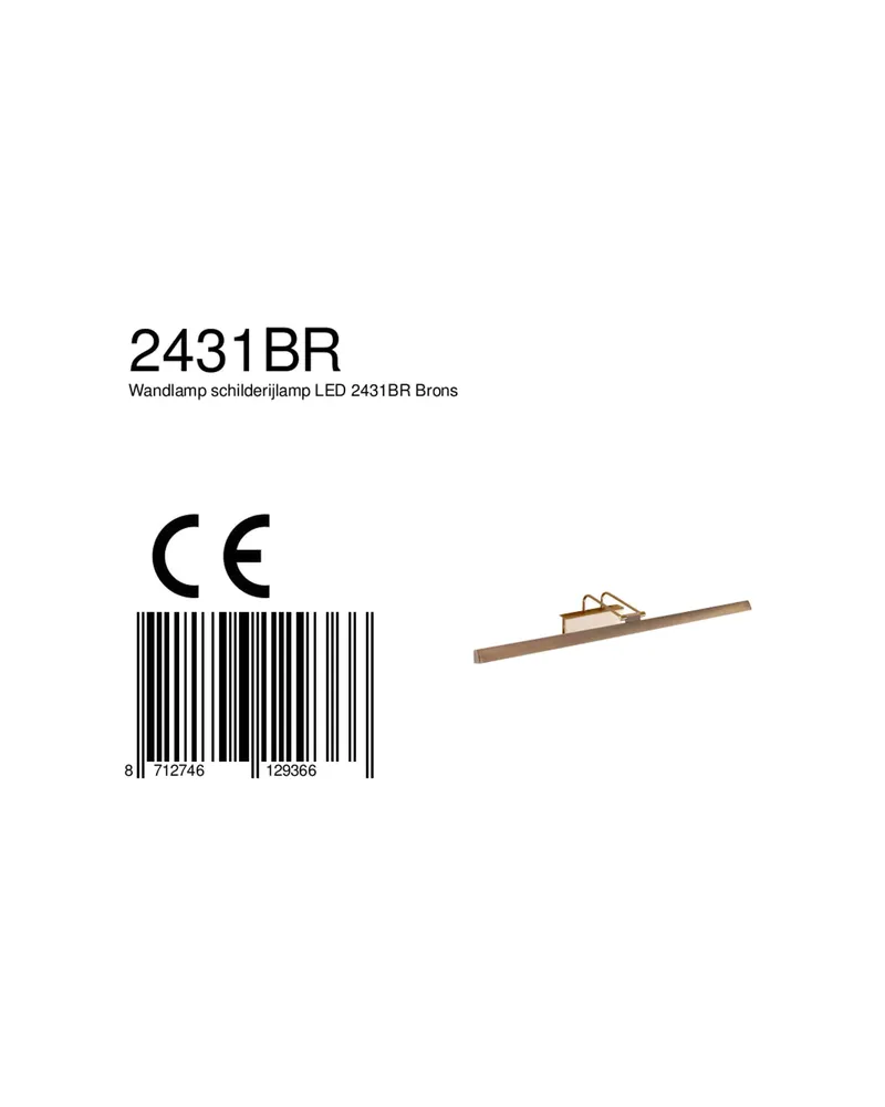 Steinhauer Litho LED Wandleuchte mit dimmbarem LED-Modul in Bronze, Ansicht 14