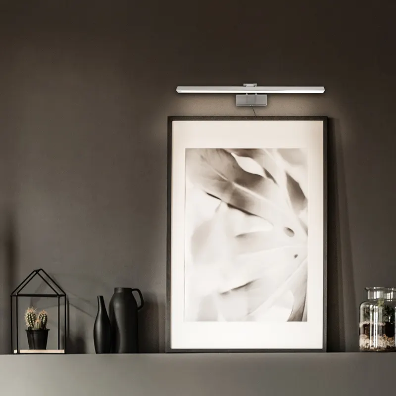 Steinhauer Litho LED Wandleuchte mit dimmbarem LED-Modul in Stahl, Ansicht 2