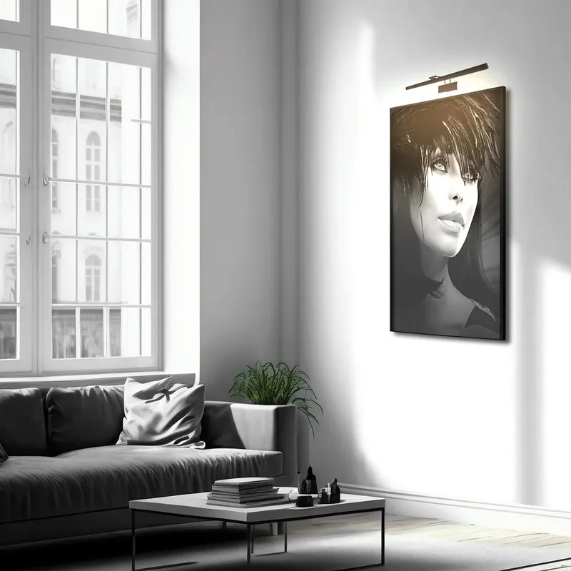 Steinhauer Litho LED Wandleuchte mit dimmbarem LED-Modul in Schwarz, Ansicht 2