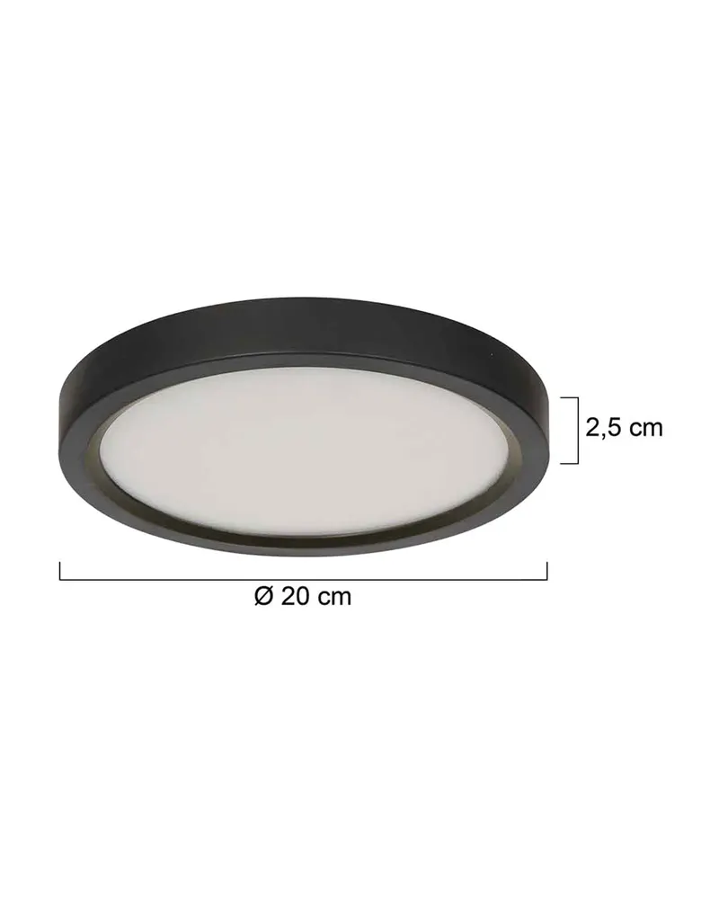 Steinhauer Luminix LED-Deckenleuchte, Weiß in Schwarz, Ansicht 3