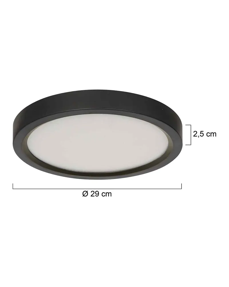 Steinhauer Luminix LED-Deckenleuchte mit austauschbarem Modul in Schwarz, Ansicht 3