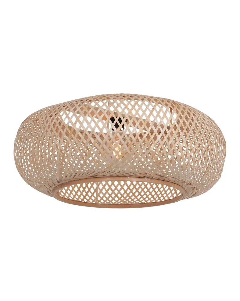 Steinhauer Maze-Natural Bogenlampe aus Bambus und Metall in Naturfarben, Weiß, Ansicht 10