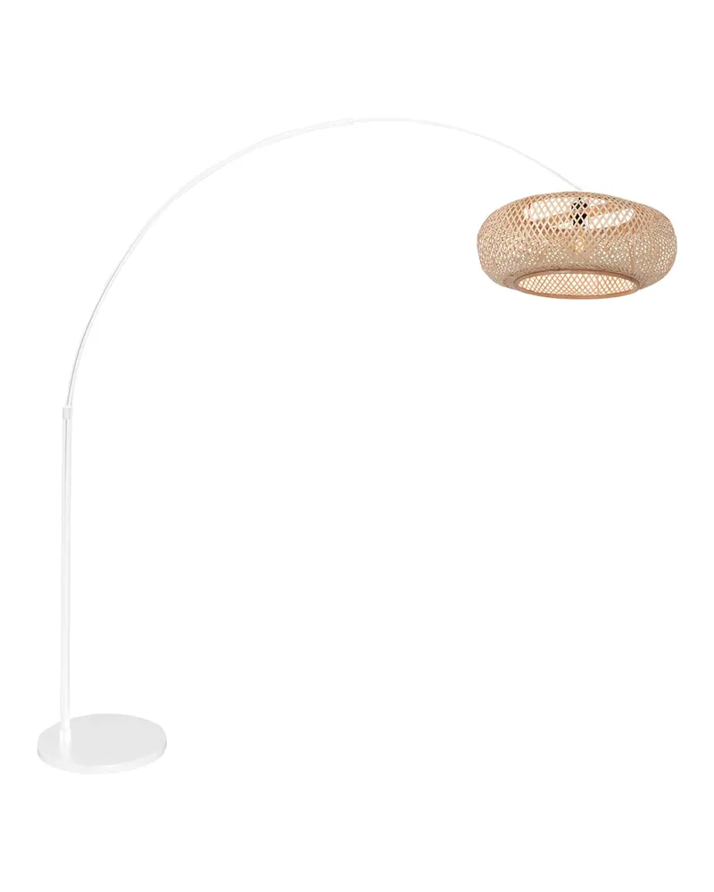 Steinhauer Maze-Natural Bogenlampe aus Bambus und Metall in Naturfarben, Weiß, Ansicht 13