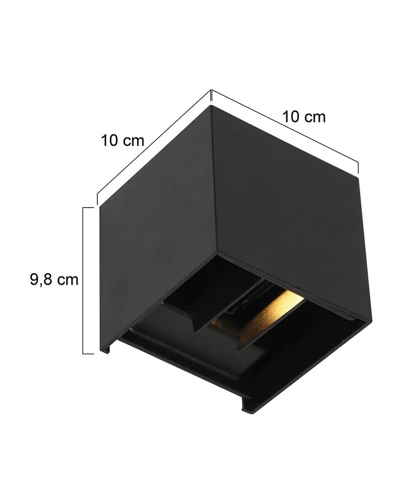 Steinhauer Muro LED-Wandleuchte mit austauschbarem LED-Modul in Schwarz, Ansicht 14