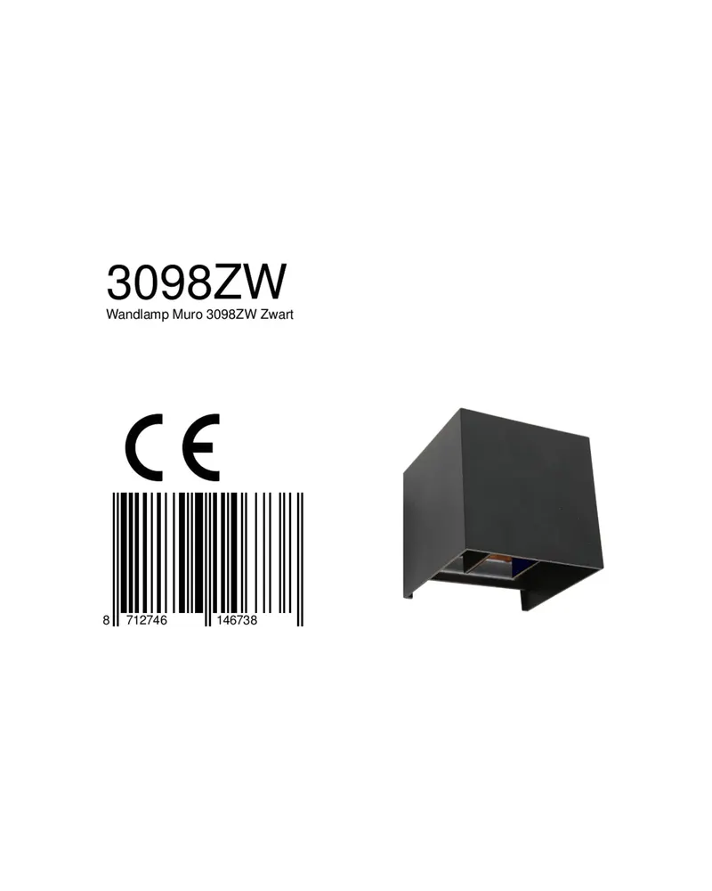 Steinhauer Muro LED-Wandleuchte mit austauschbarem LED-Modul in Schwarz, Ansicht 15