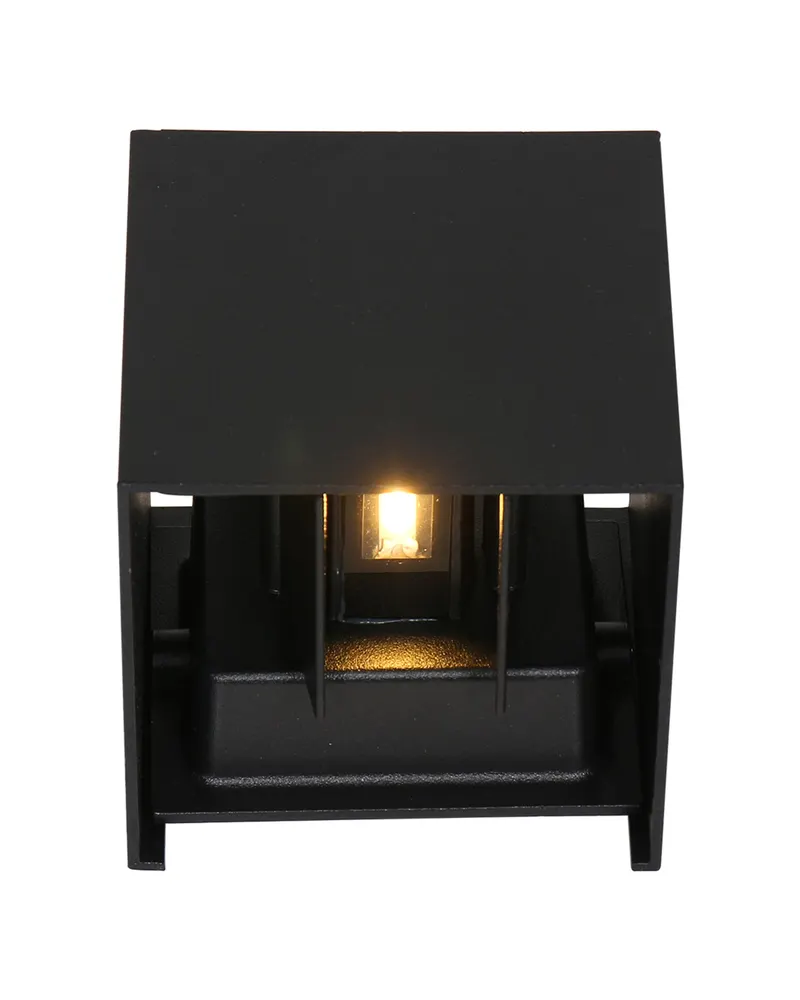 Steinhauer Muro LED-Wandleuchte mit austauschbarem LED-Modul in Schwarz, Ansicht 3