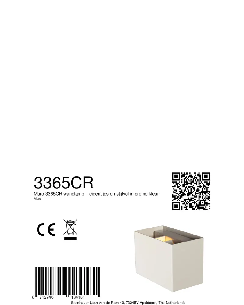 Steinhauer Muro Wandleuchte mit G9-Leuchtmittel in Creme, Ansicht 7