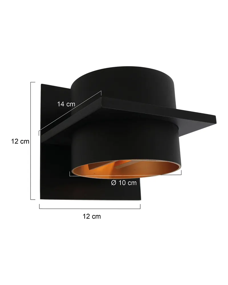 Steinhauer Muro Wandleuchte, Schwarz, dimmbar mit G9-Leuchtmittel in Schwarz, Ansicht 11
