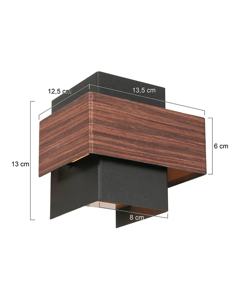 Steinhauer Muro Wandleuchte, Schwarz oder Braun, dimmbar mit G9-Leuchtmittel in Braun, Ansicht 3