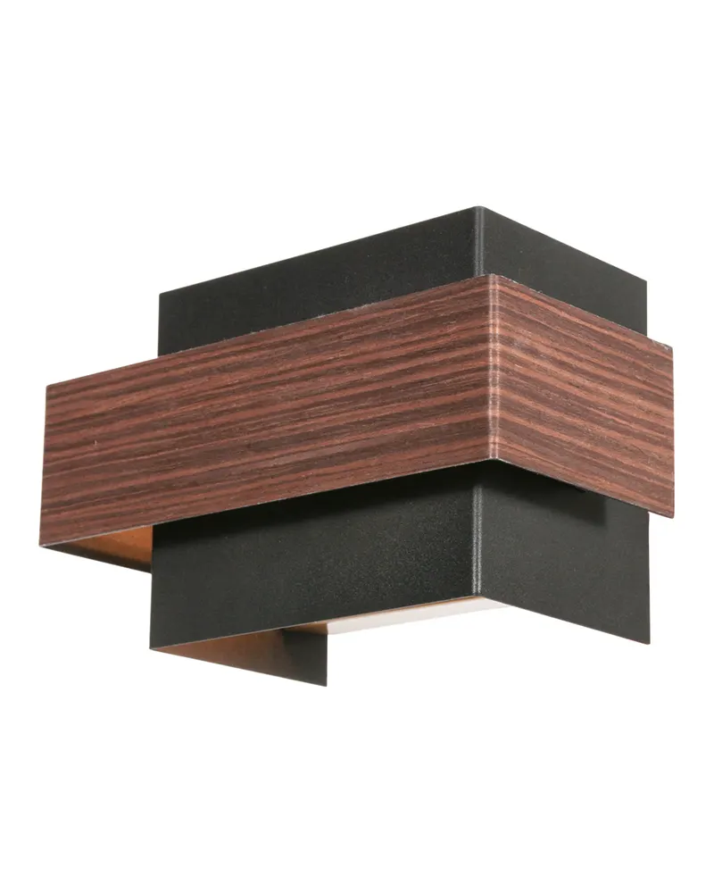 Muro Wandleuchte mit zwei Lichtpunkten, Schwarz oder Braun, dimmbar