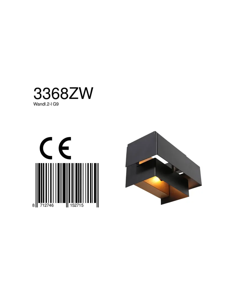 Steinhauer Muro Wandleuchte mit zwei Lichtpunkten, Schwarz oder Braun, dimmbar in Schwarz, Ansicht 16