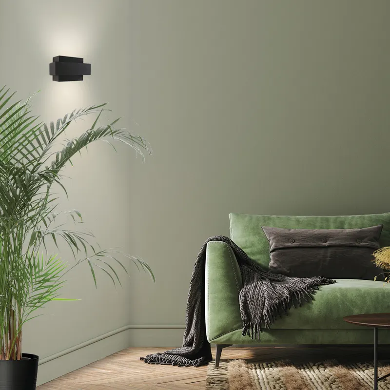 Steinhauer Muro Wandleuchte mit zwei Lichtpunkten, Schwarz oder Braun, dimmbar in Schwarz, Ansicht 2