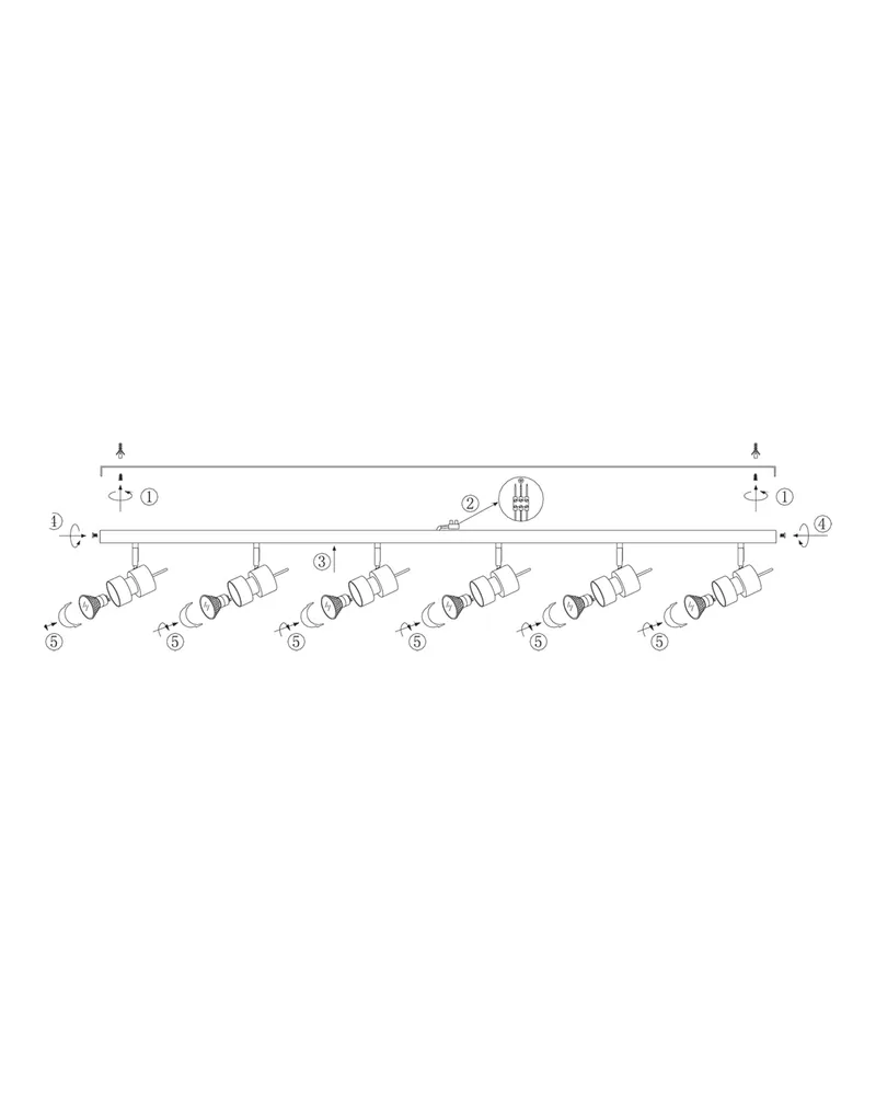 Steinhauer Natasja LED Deckenstrahler mit 6 Spots in Stahl, Ansicht 9