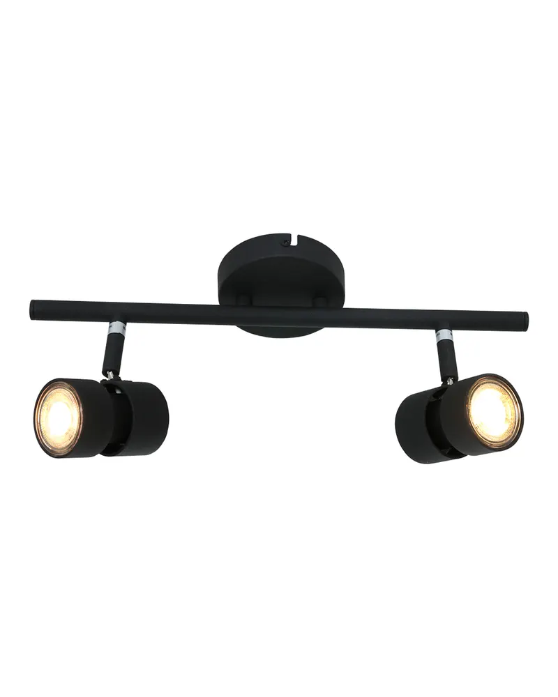 Natasja LED Spot mit zwei GU10-Leuchten, Schwarz