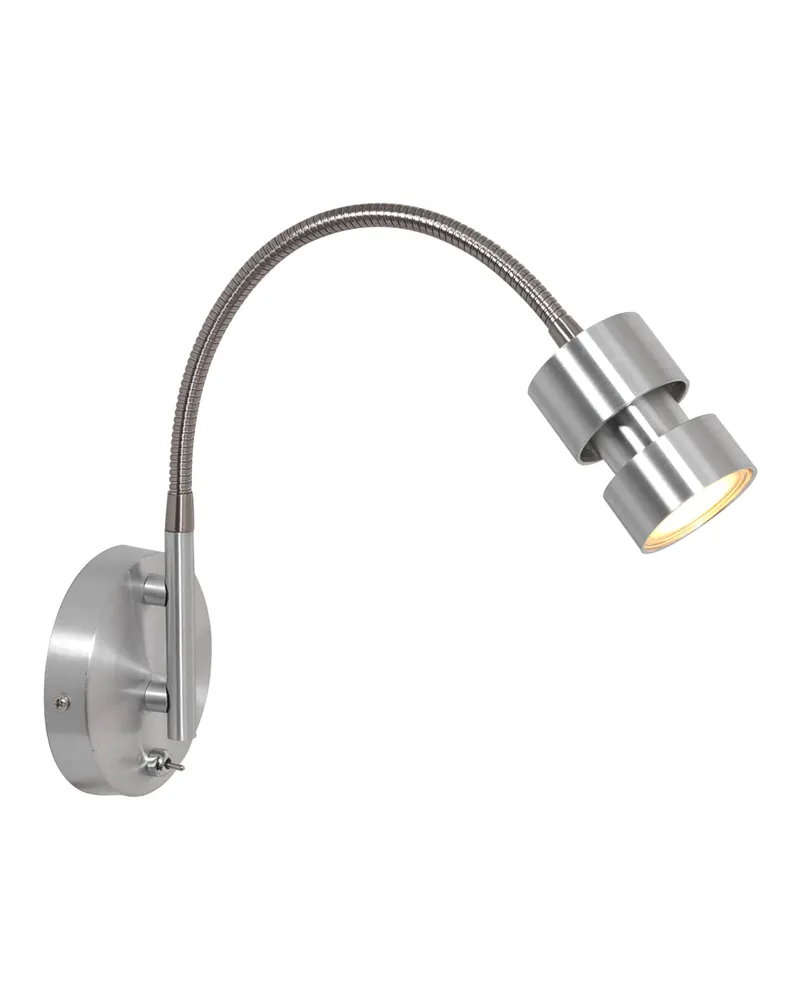 Natasja LED Wandleuchte mit Lesearm, Stahl