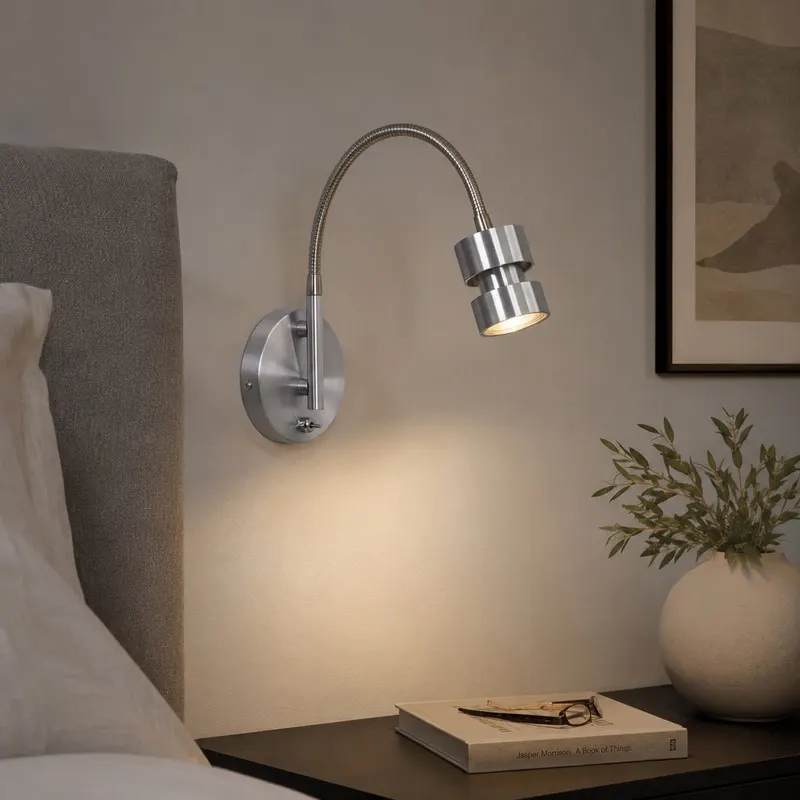 Natasja LED Wandleuchte mit Lesearm | Alva Home in Stahl, Ansicht 15