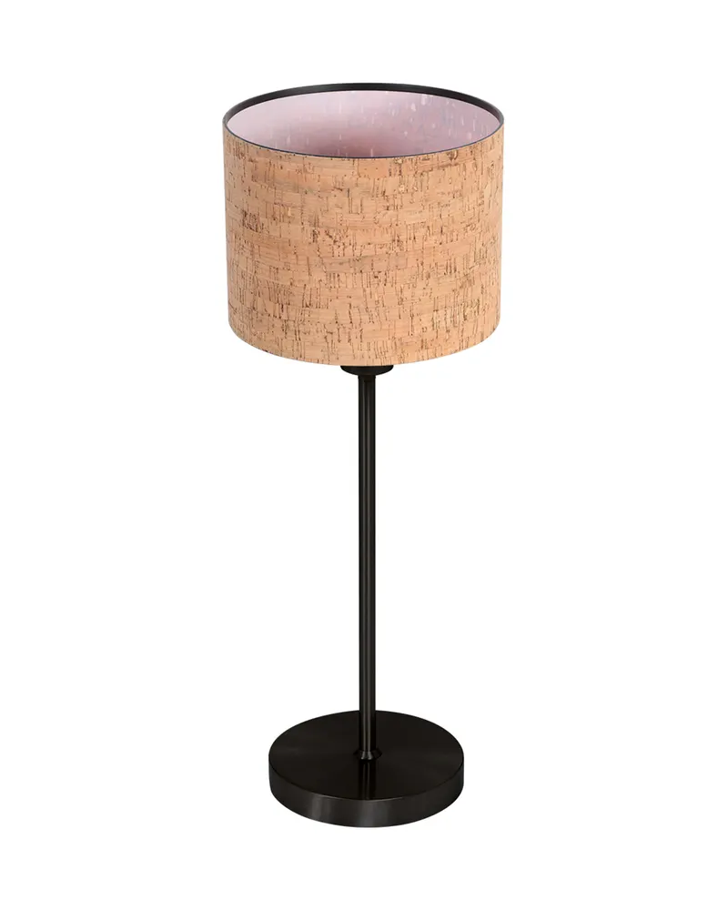 Steinhauer Noor Tischlampe aus Kork und Metall in Schwarz, Ansicht 1