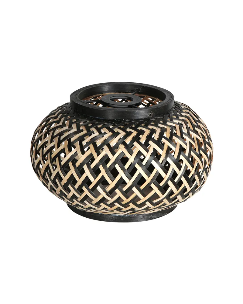Nox Light Pendelleuchte aus Bambus und Metall, Ø 23 cm in Naturfarben, Schwarz, Ansicht 10