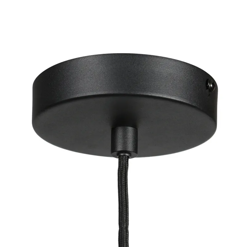 Nox Light Pendelleuchte aus Bambus und Metall, Ø 23 cm in Naturfarben, Schwarz, Ansicht 6