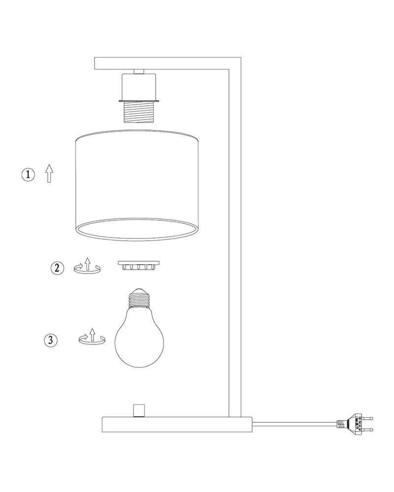 Steinhauer Nox Light Tischlampe aus Bambus und Metall in Naturfarben, Schwarz, Ansicht 7