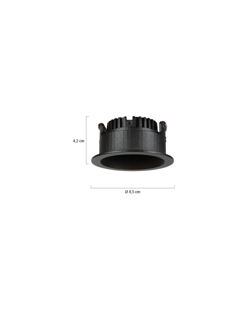 Steinhauer Pelite spot LED-Einbaustrahler, dreh- und schwenkbar in Schwarz, Ansicht 8