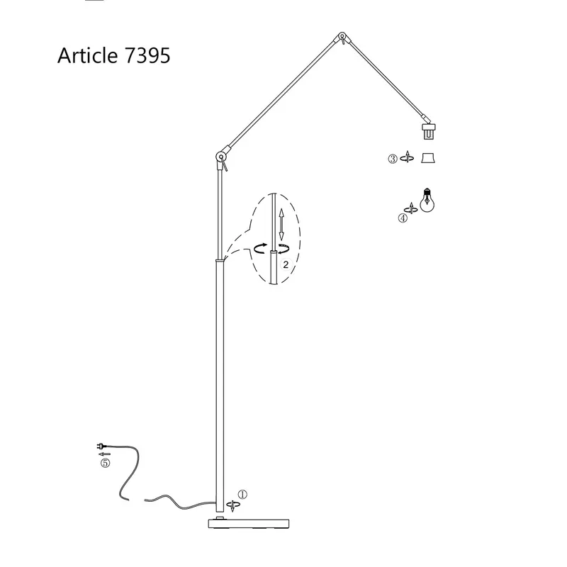 Steinhauer Prestige Chic Stehlampe mit Lesearm in Schwarz in Schwarz, Ansicht 16