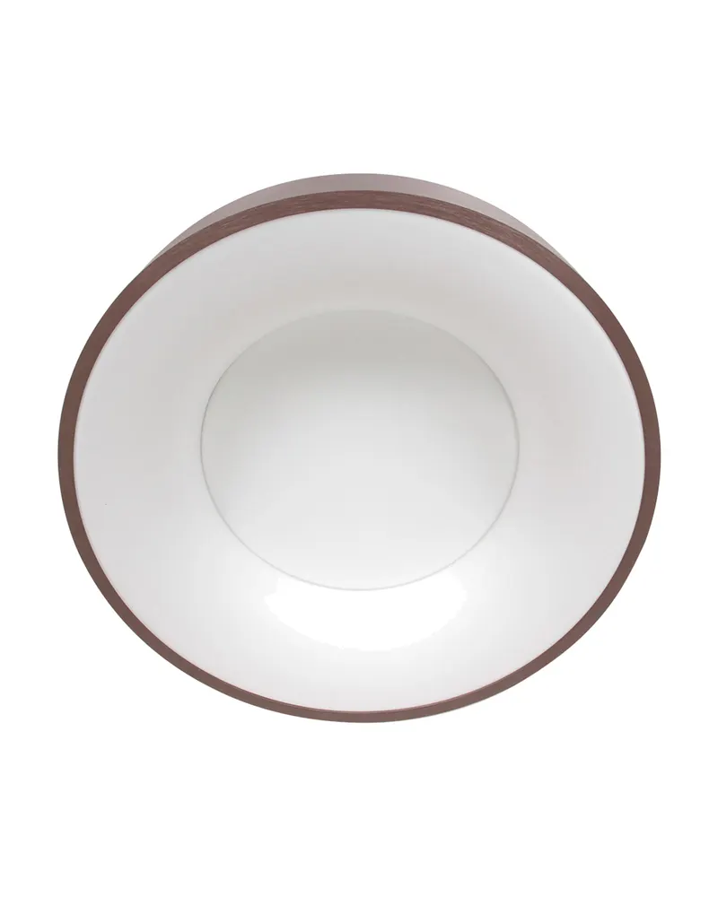 Ringlede LED-Deckenleuchte mit rundem Schirm in Bronze, Weiß, Ansicht 7
