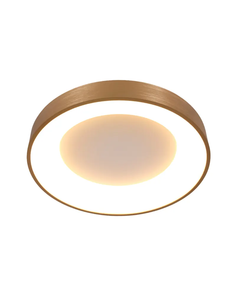 Ringlede LED-Deckenleuchte mit rundem Schirm in Gold, Weiß, Ansicht 10