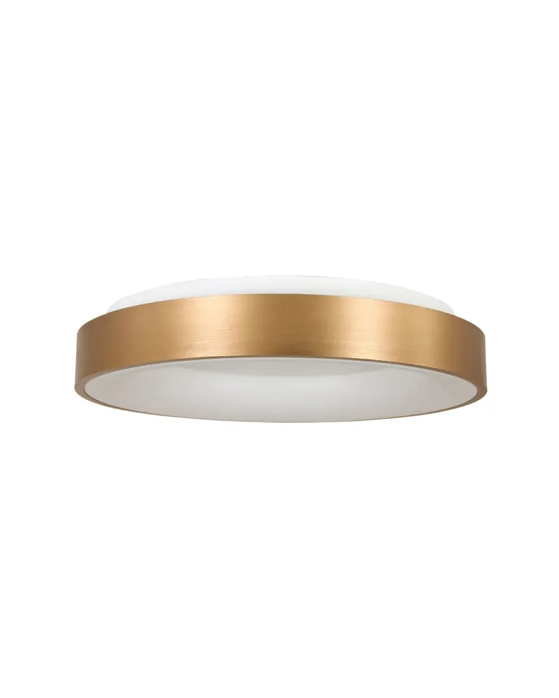 Ringlede LED-Deckenleuchte mit rundem Schirm in Gold, Weiß, Ansicht 3