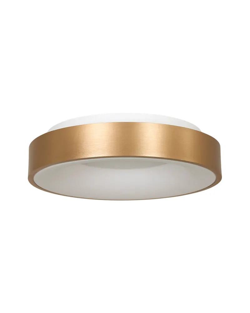 Ringlede LED-Deckenleuchte mit rundem Schirm in Gold, Weiß, Ansicht 5