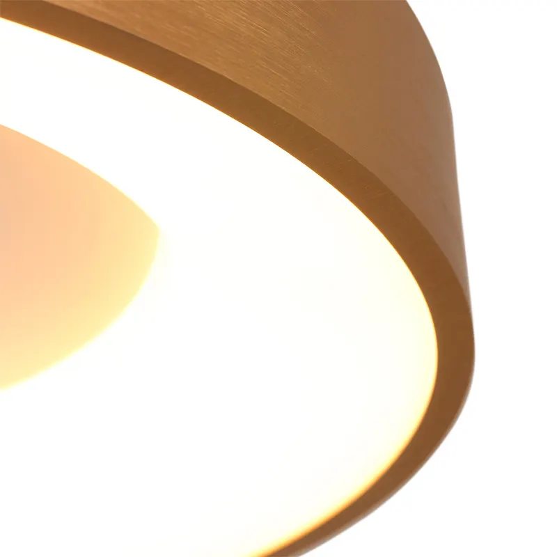 Ringlede LED-Deckenleuchte mit rundem Schirm in Gold, Weiß, Ansicht 9