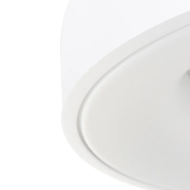Ringlede LED-Deckenleuchte mit rundem Schirm in Weiß, Ansicht 10