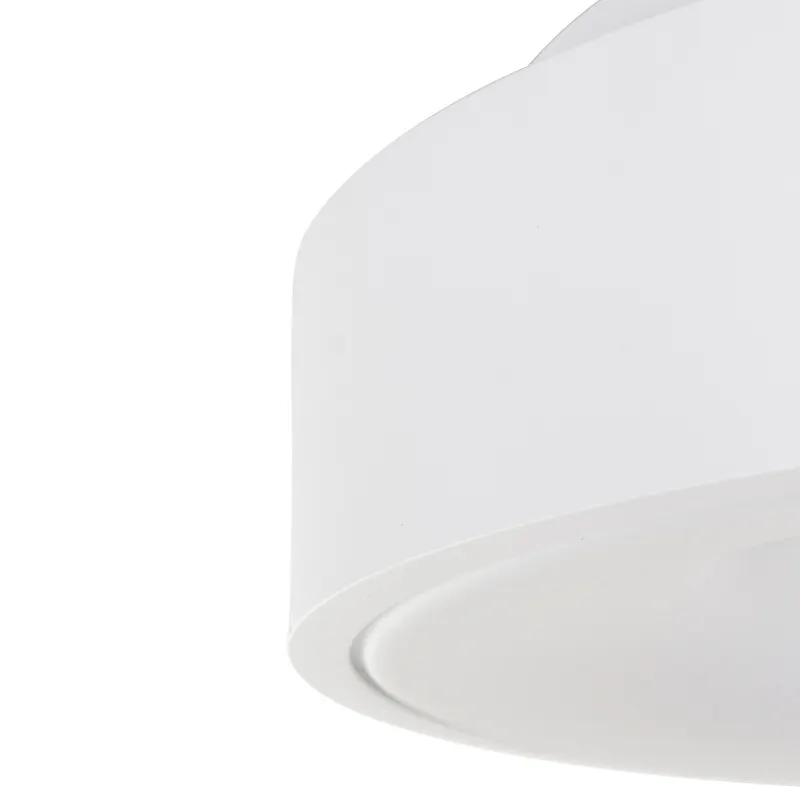 Ringlede LED-Deckenleuchte mit rundem Schirm in Weiß, Ansicht 11