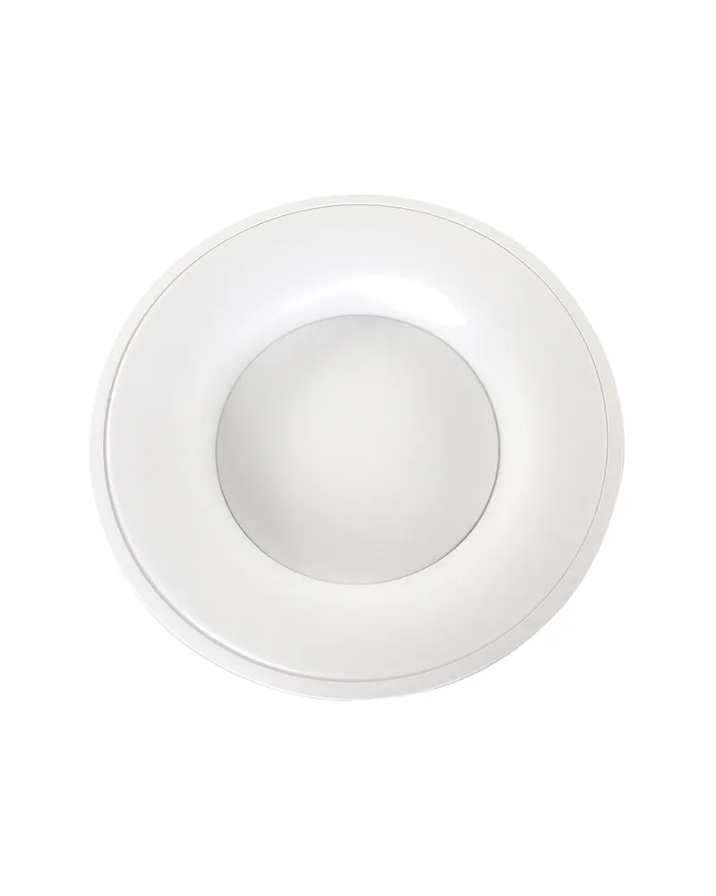Ringlede LED-Deckenleuchte mit rundem Schirm in Weiß, Ansicht 5