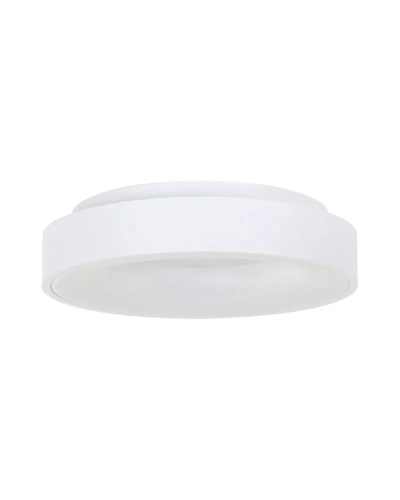 Ringlede LED-Deckenleuchte mit rundem Schirm in Weiß, Ansicht 6