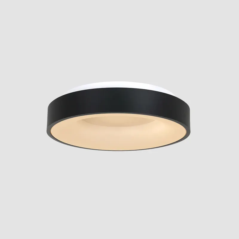 Ringlede LED-Deckenleuchte mit rundem Schirm in Weiß, Schwarz, Ansicht 11