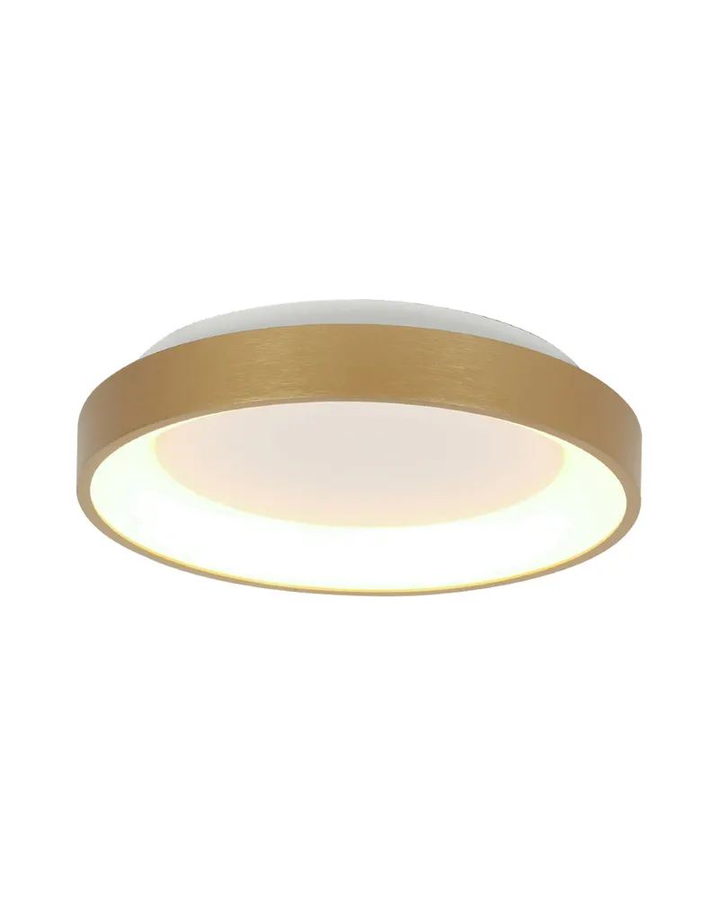 Ringlede kompakte LED-Deckenleuchte, Weiß, Schwarz